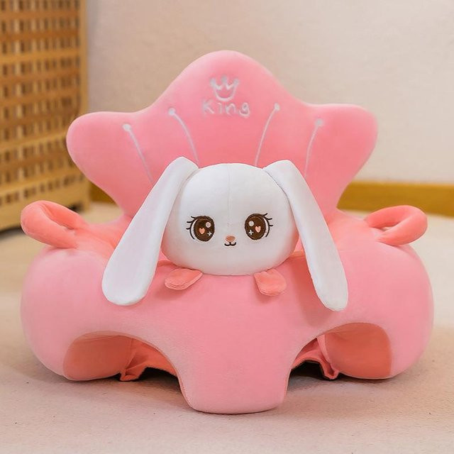 Plüsch Baby Sofa Sitzbezug in Pink als Kleinkind Nest und Wiege ohne Füllung - Bild 1