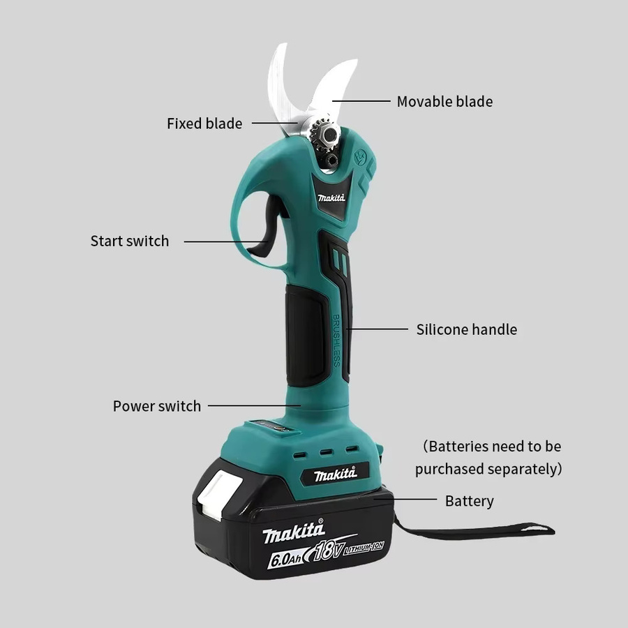 Makita LXT 18V Akku Professionelle Kabellose Gartenschere in Petrol - Bild 4