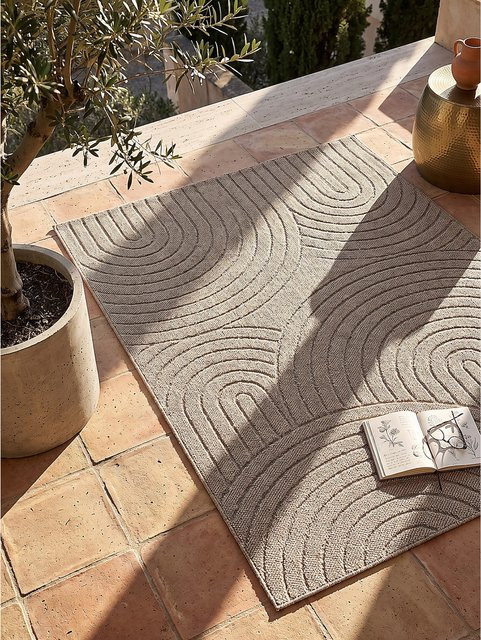 Flachgewebe-Teppich Kadima Design aus Polypropylen in Beige und Sand, B: 120 cm, L: 160 cm - Bild 1