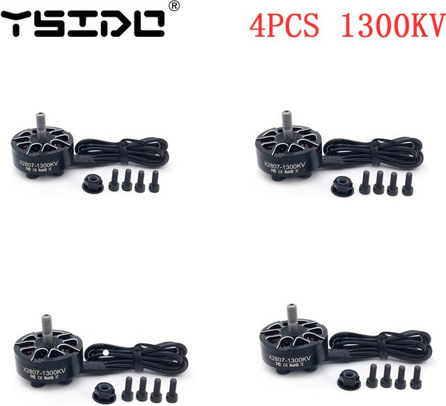 Ysido x2807 bürstloser Motor 1300kv für FPV Freestyle und Langstrecken-Drohnen, Schwarz - Bild 1