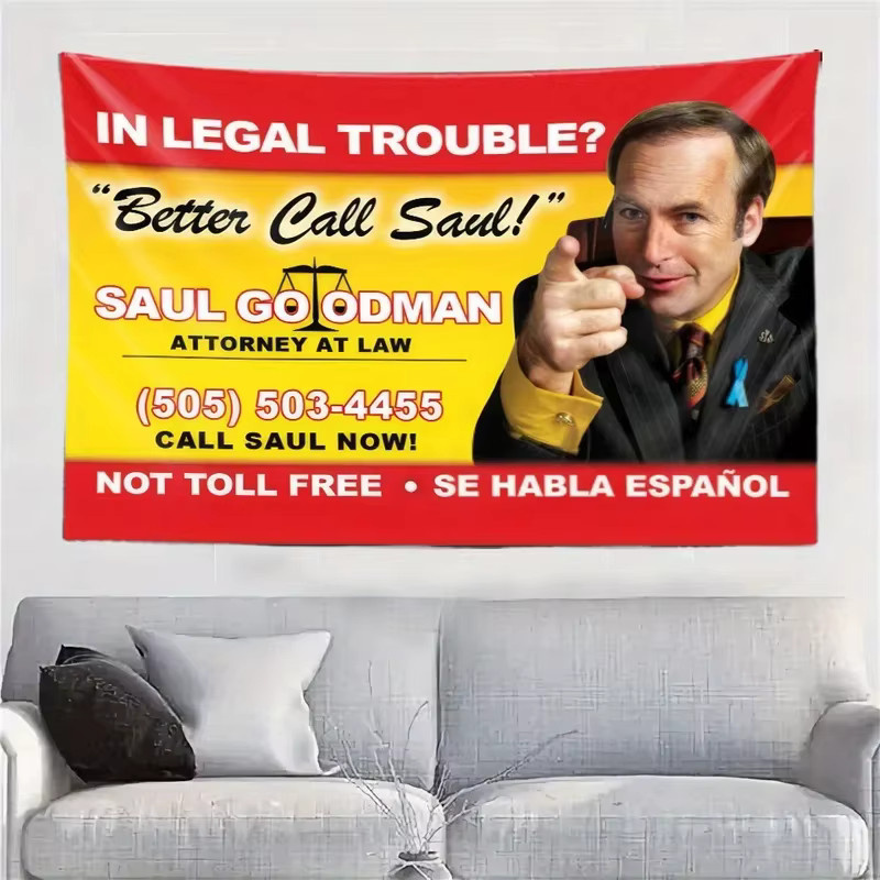 VIKAMA Wandteppich Saul Goodman Better Call Saul Wandbehang Motiv Multicolor B: 60 cm, H: 40 cm - Bild 2