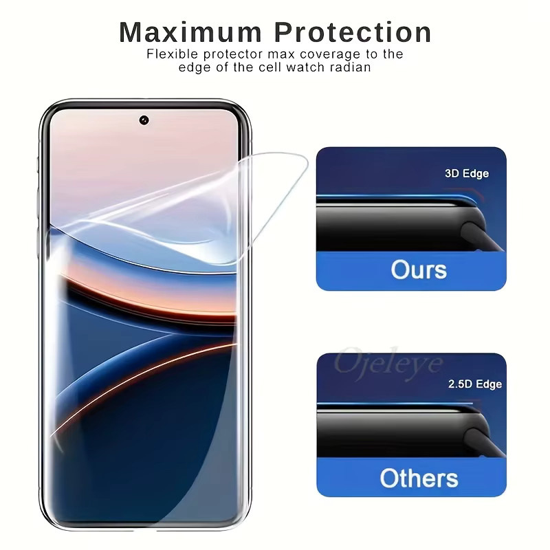 4er-Pack Hydrogel-Displayschutz Folie für Xiaomi Poco X7 Pro X6 X5 F5 F6 F7 Pro M7 Plus M6 C75 C71 C65 in Transparent - Bild 3