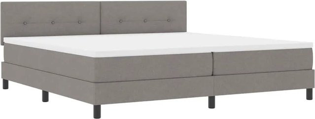vidaXL Boxspringbett mit Matratze und LED-Unterbettbeleuchtung in Taupe, B/T/H: 200 x 200 x 203 cm - Bild 1
