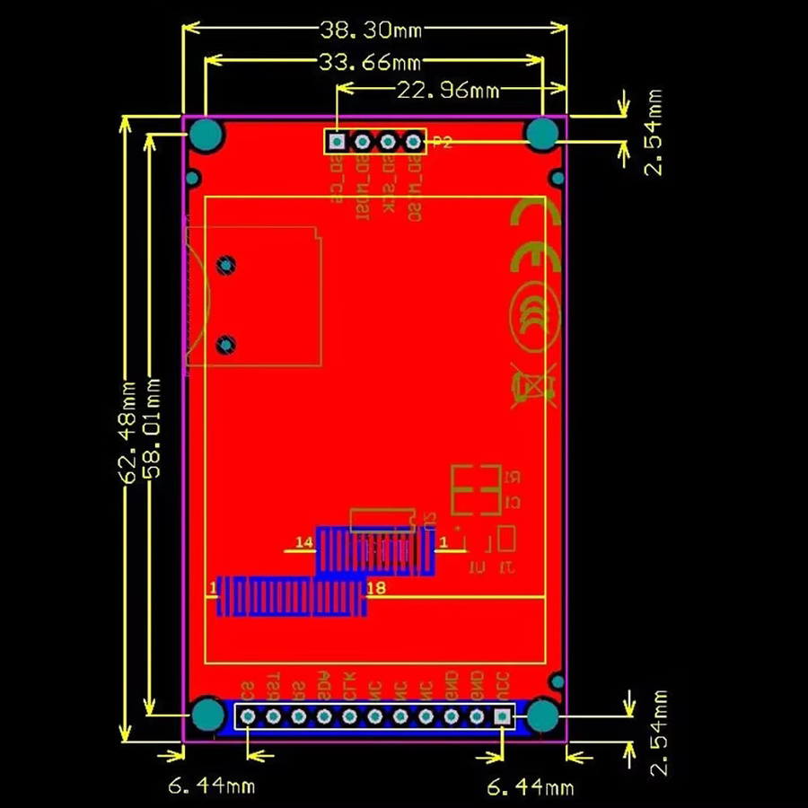wishiot TFT-LCD-Display-Modul ST7735S mit SPI-Schnittstelle und Kartensteckplatz für Arduino und ESP32, 1,8 Zoll, 128 x 160 Pixel - Bild 2
