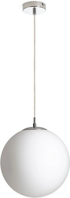 Rendl Pendelleuchte Luna 30 in Chrom und Weiß mit Opalglas, 15 W, E27 - Bild 1