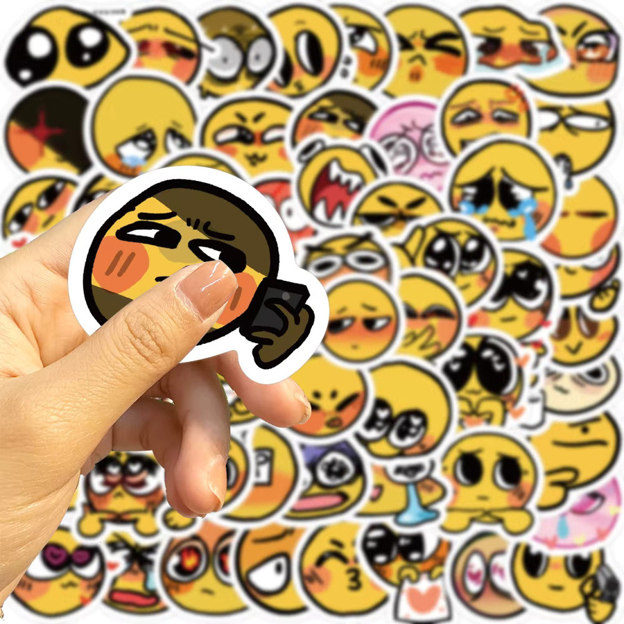 60 Stück Ästhetische Koreanische Aufkleber Gelb aus PVC für Scrapbooking und Schulbedarf - Bild 2