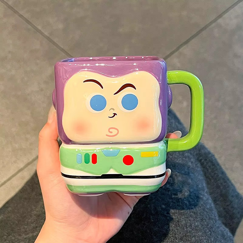 Disney Toy Story Keramiktasse quadratisch, bunt, für Kaffee und Milch - Bild 1