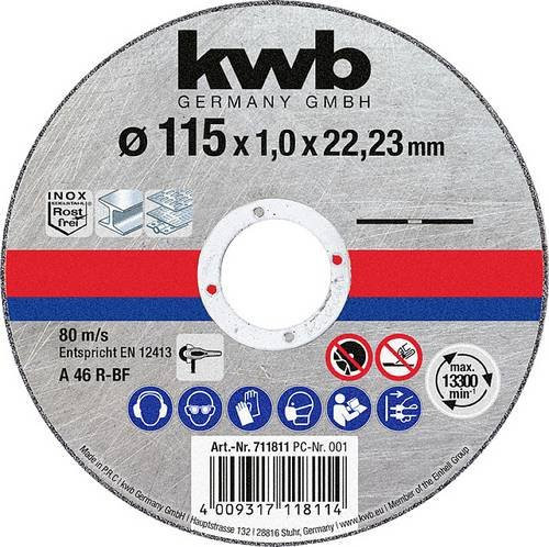 kwb Trennscheibe gerade für Metall, Durchmesser: 115 mm, Grau - Bild 1