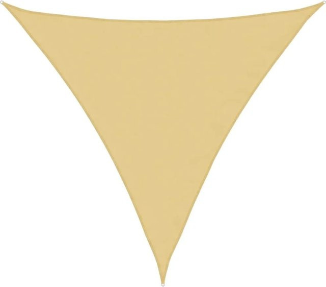Sonnensegel Furnicato Dreieck in Sandfarbe aus Polyester Oxford B/B/B: 5 x 5 x 5 m - Bild 1