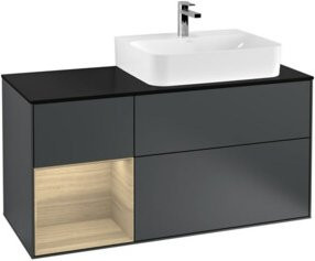 V&B Waschtischunterschrank Finion mit Wandbeleuchtung, lackiert, Breite: 120 cm, Tiefe: 50,1 cm, Höhe: 50,1 cm - Bild 1
