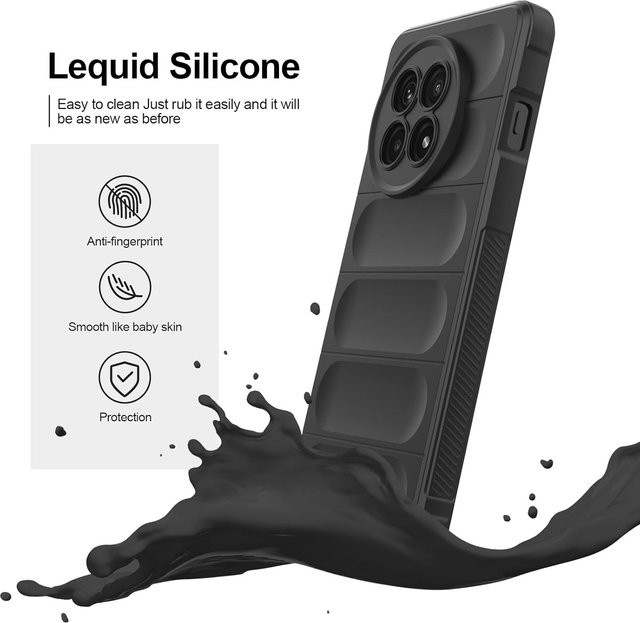 Luxus AirBag Rüstung Silikon Schutzhülle für OnePlus 13 12 11 10 Pro Nord 4 in Schwarz oder Grau - Bild 1