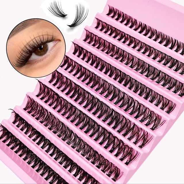 JIEFUXIN Einzelwimpern Set, 200 Stück, 8-16mm, Natürlicher Look, Unisex - Bild 1