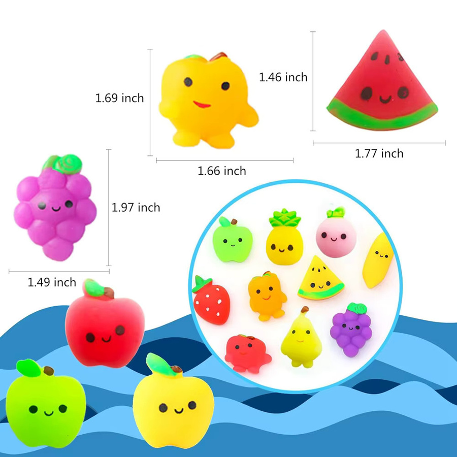 JK-ZMM Mini Kawaii Obst Gemüse Mochi Squishy, 12-teiliges Set oder 36-teiliges Set - Bild 2
