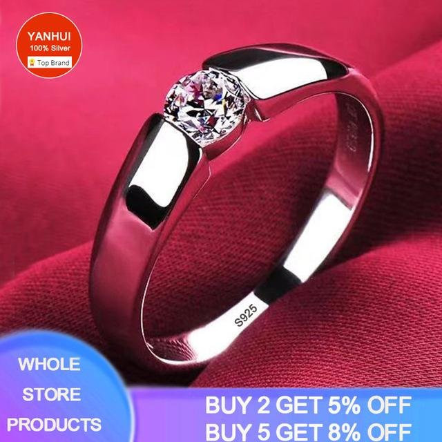 Allbestart Ehering 925 Silber, Zirkonia, Diamant, Weiß, Damen - Bild 1