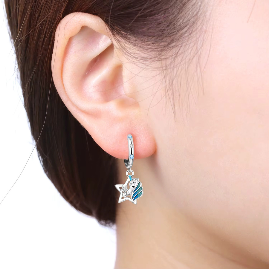 PANPOKI Tropfenohrringe 925 Silber, Zirkonia, Damen - Bild 2
