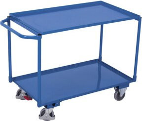 VARIOfit Tischwagen mit 2 Ladeflächen in Blau, B/T: 99,5 x 59,5 cm - Bild 1