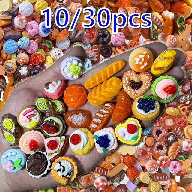 DUTRIEUX Miniatur-Lebensmittel- und Dessertstatuen-Set, Zubehör, Harz - Bild 1