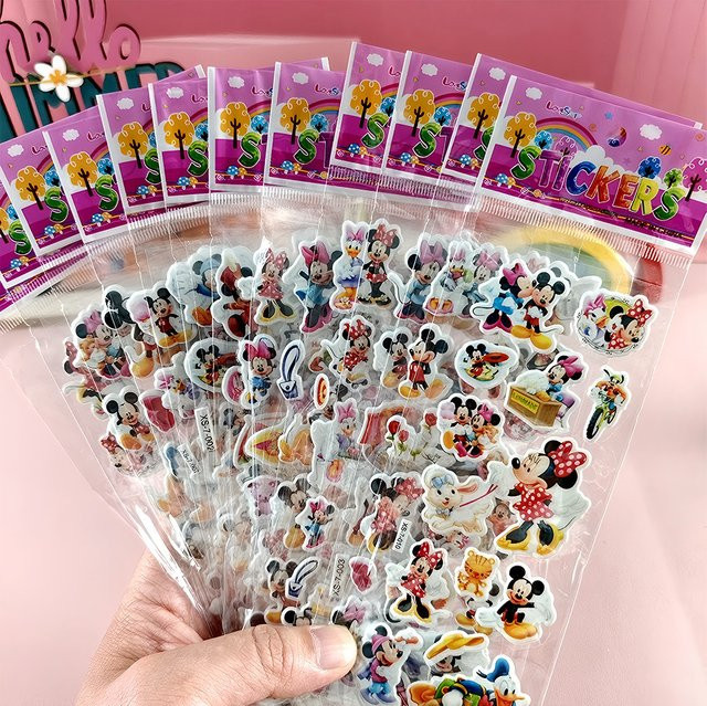 Disney Mickey Mouse Minnie Cartoon Bubble Sticker, 12-teiliges Set - Bild 1