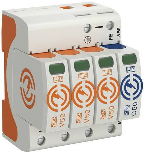 OBO Bettermann CombiController V50-3+NPE-280 Überspannungsschutz in Weiß - Bild 1
