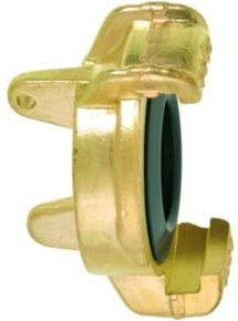 GEKA plus Blindkupplung Messing mit 3mm Bohrung für Kette in Gold - Bild 1