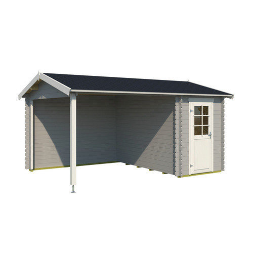 Lasita MAJA Gartenhaus Wibo aus Fichtenholz mit Satteldach in Lichtgrau, B/T/H: 465 x 337,8 x 245,1 cm - Bild 3