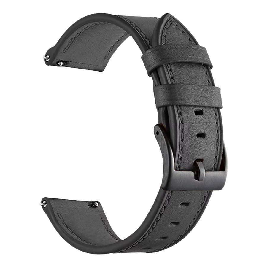 JSPSTA Smartwatch-Armband Leder, 22 mm, Schwarz, Unisex - Bild 2