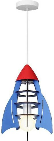 Insatech Rakete Pendelleuchte LED E27 Blau für das Kinderzimmer - Bild 1