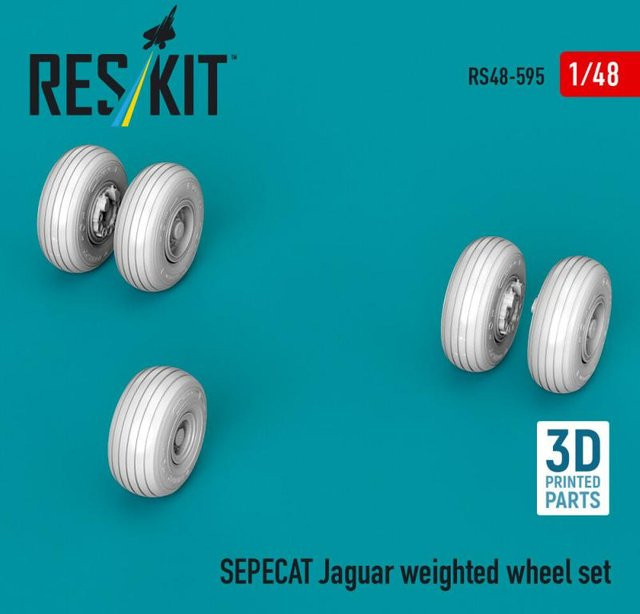 ResKit Models SEPECAT Jaguar, Weighted wheel set, 3D Printed - Bild 1