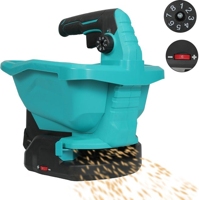 Makita Akku-Sämaschine mit 3,3 l Fassungsvermögen in Türkis für 21 V Makita LXT Akkus mit 6-Gang-Einstellungen zur Aussaat und Düngung - Bild 1