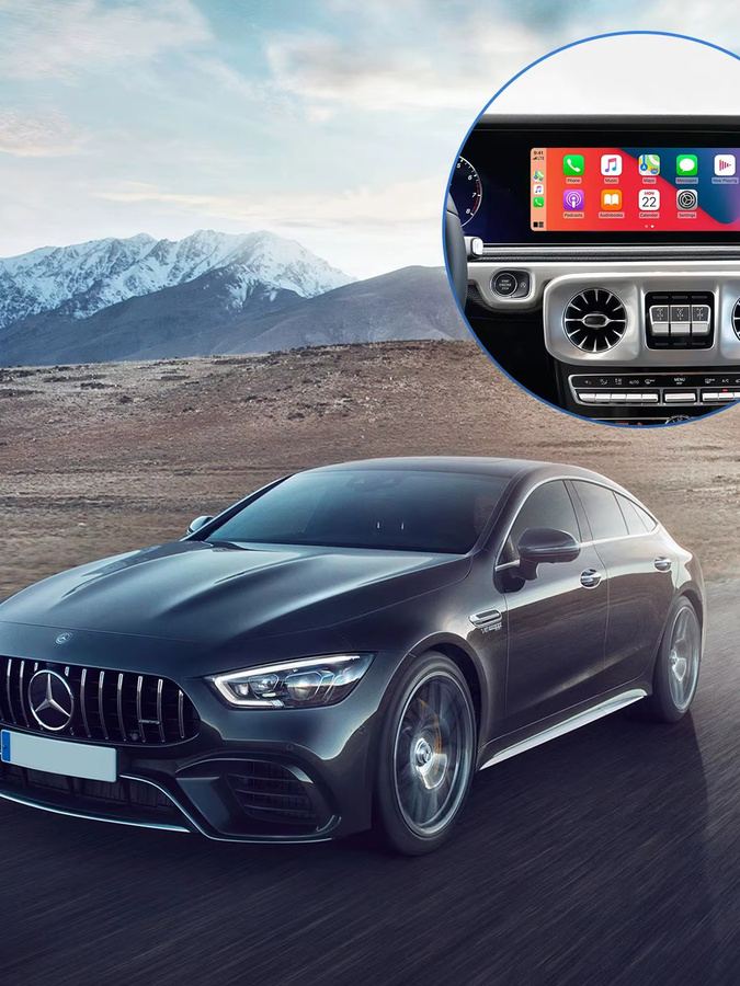 LEXXSON Drahtlose CarPlay und Android Auto Retrofit Kit Decoder Box für Mercedes Benz NTG 6.0 und MBUX System ab 2019, Farbe: Silber - Bild 6