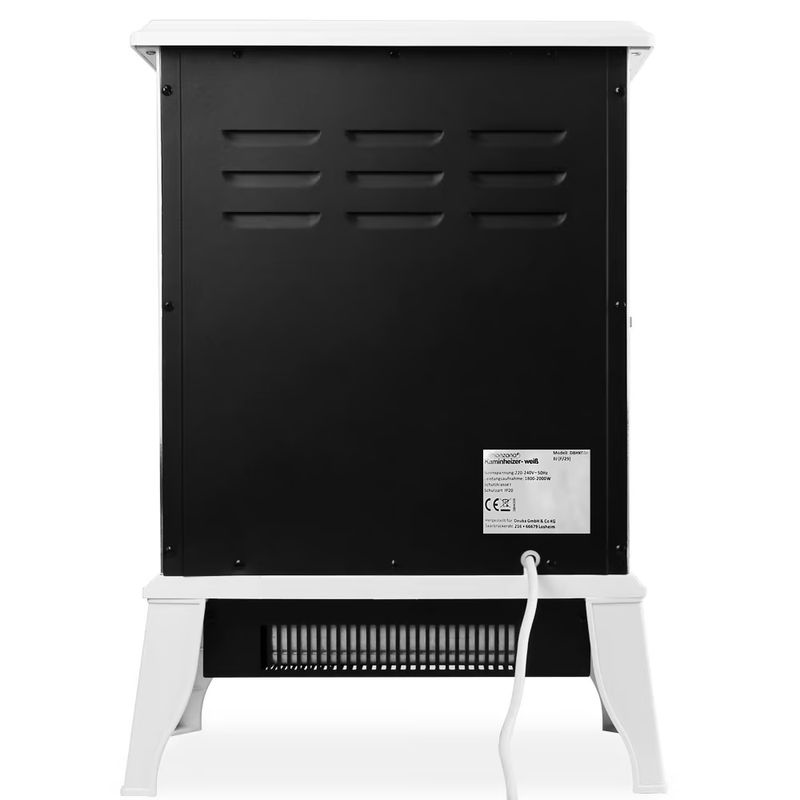 Elektrischer Kamin Monzana in Weiß mit 2000W Heizung - Bild 3