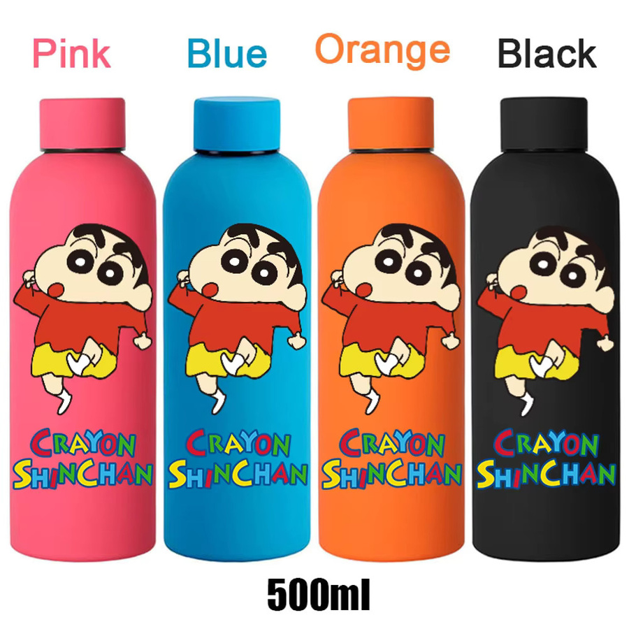 TOPTOY Isolierbecher Crayon Shin-chan Sports Student Cartoon, doppelwandiger Edelstahl-Tumbler mit mattiertem Finish, Mehrfarbig - Bild 2