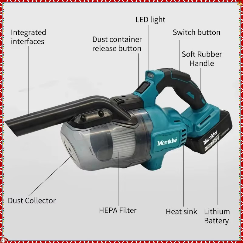 Makita DCV501 Tragbarer Akku-Handstaubsauger Bürstenlos Blau - Bild 2
