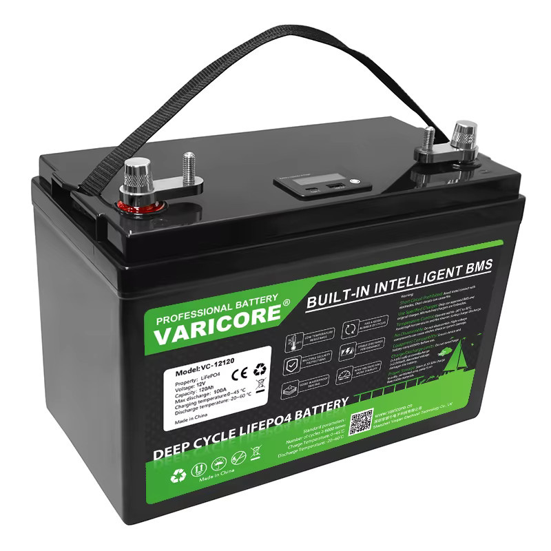 VariCore 12V 120Ah LiFePO4 Batterie mit integriertem BMS und USB 3.0 Type-C in Schwarz für Wohnmobil, Camping, Solar und Marine - Bild 6