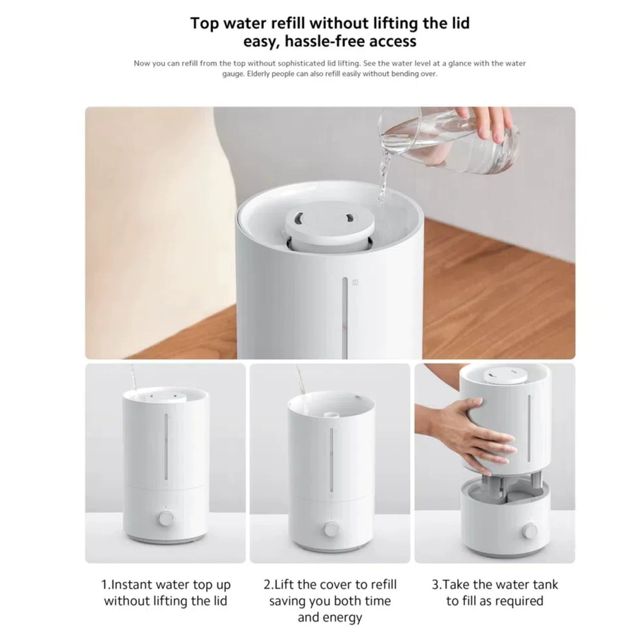 Xiaomi Luftbefeuchter Lite 2 in Weiß mit 4 l Wassertank und 300 ml/h Befeuchtungsleistung - Bild 3