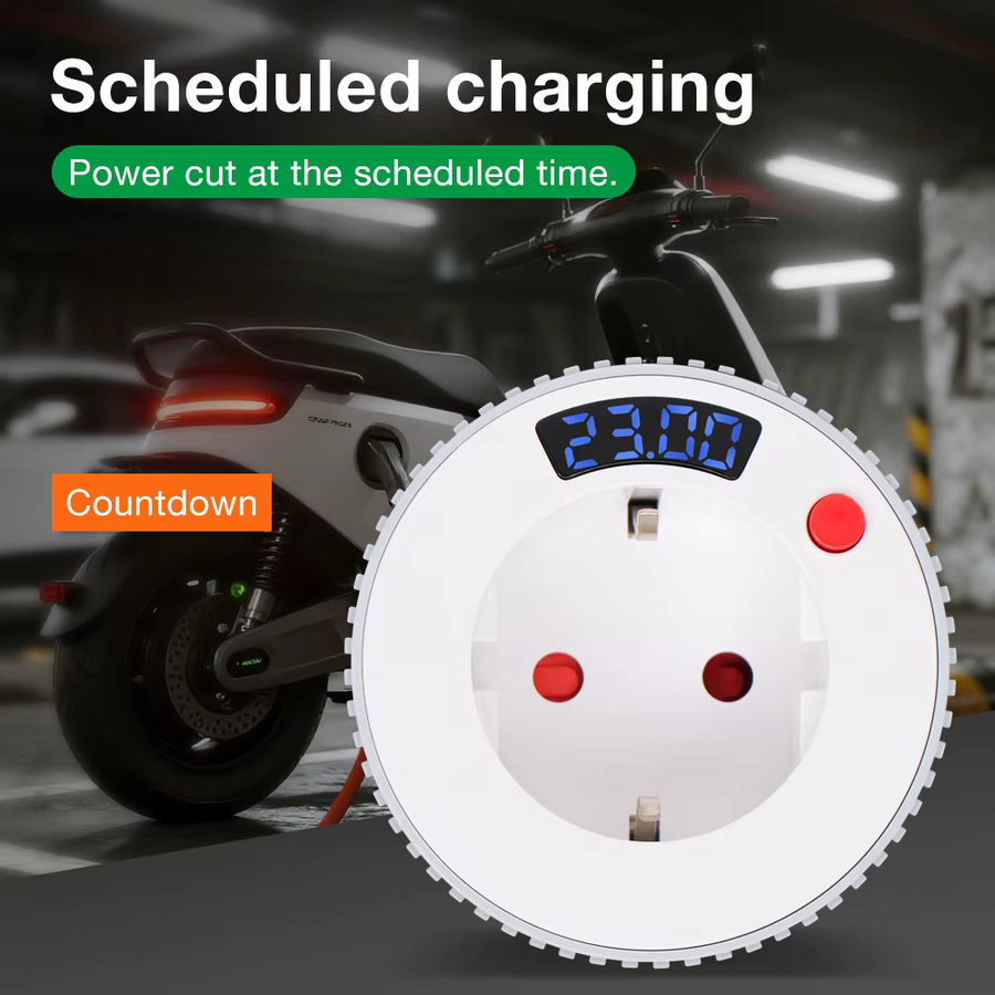 Tuya WiFi Automatischer Timer Schalter 16A mit Countdown-Funktion für Küchengeräte, EU-Stecker 230V, Weiß - Bild 4