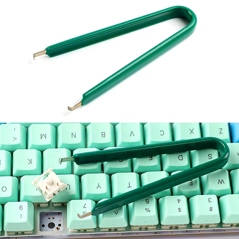 Tastenkappen-Abzieher und Schalter-Abzieher für mechanische Tastaturen zur Öffnung von Kailh, Outemu, Gateron und Cherry Schaltern in Grün - Bild 2