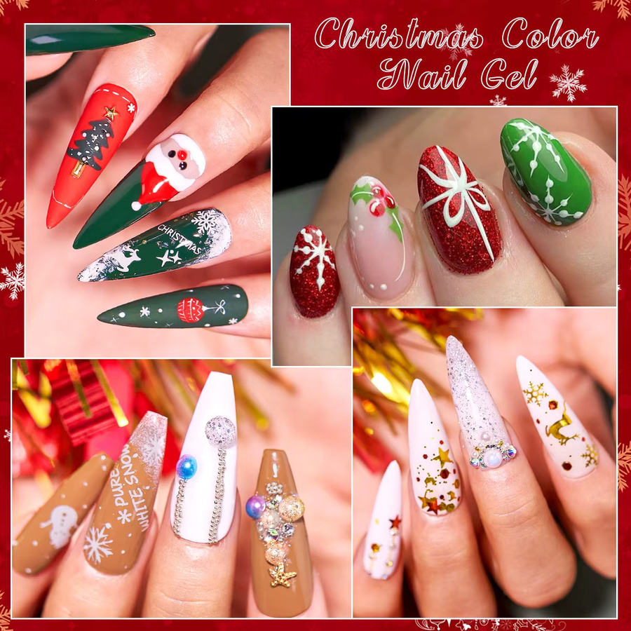 Four Lily Nagellack Set, 6 x 10 ml, Rot Grün Gel, TPO frei - Bild 2