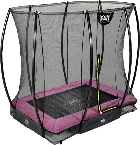 EXIT Silhouette Bodentrampolin Rosa mit Sicherheitsnetz, B/T: 214 x 153 cm - Bild 2