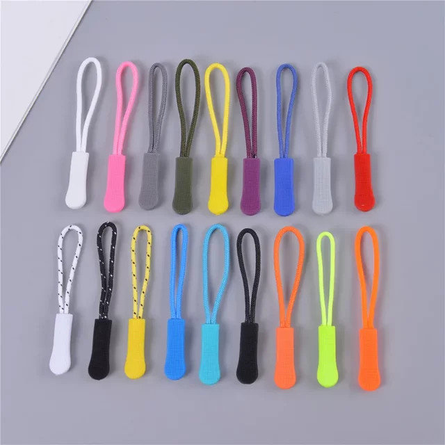 10 Zipper Puller Ersatz Set in Schwarz für Reißverschlüsse an Rucksäcken, Koffern und Zelten - Bild 1