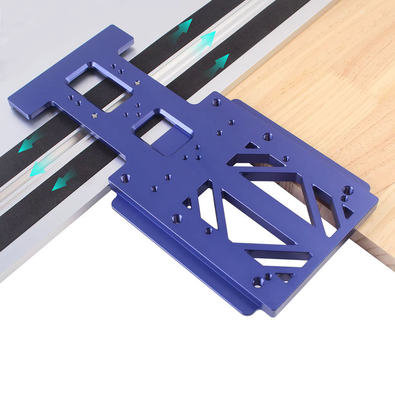 90 Grad Winkelanschlag für Festool und Makita Schienen, quadratische Führungsschienenklemme zur Holzbearbeitung in Schwarz und Blau - Bild 3