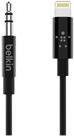 Belkin Lightning auf Kopfhöreranschluss Adapter Schwarz für Apple iPad iPhone iPod mit 91,4 cm Kabellänge - Bild 1