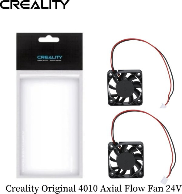 Creality Original 4010 Axialventilator 24 V Set für 3D-Drucker Extruder und Hot-End, 2 Stück, Schwarz - Bild 1
