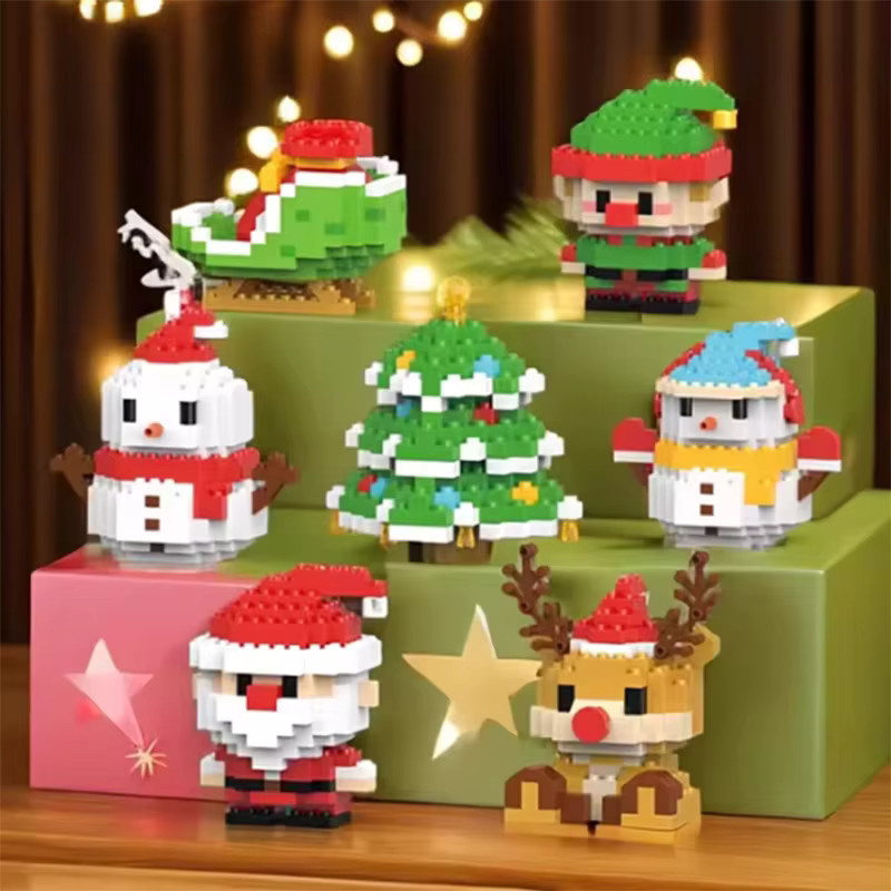 CONUSEA Weihnachten Schneemann Elch Santa Claus Weihnachtsbaum Baustein Set - Bild 2