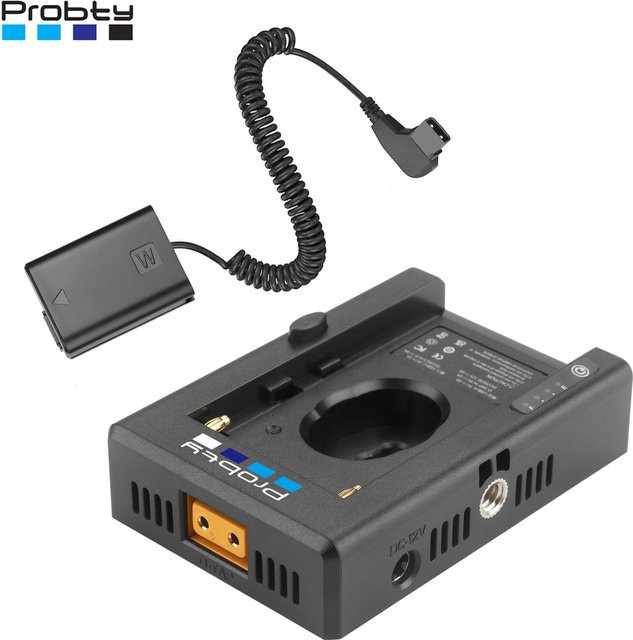 Sony NP-F Batterieadapter-Montageplatte AC-PW20 Kit und NP-FW50 Dummy-Batterie für Sony Alpha A6000 A5100 A6100 A6300 A6500 A7 A7II in Schwarz - Bild 1