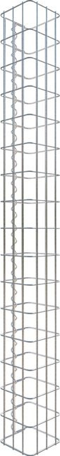 Gabiona Gabionensäule eckig in Silbergrau, H x B x T: 160 x 17 x 17 cm, Maschenweite 5 x 10 cm - Bild 1