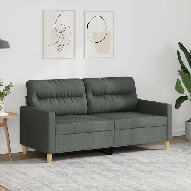 vidaXL 2-Sitzer-Sofa Modern in Grau mit Stoffbezug und Metallrahmen B/T/H: 140 x 190 x 80 cm - Bild 3