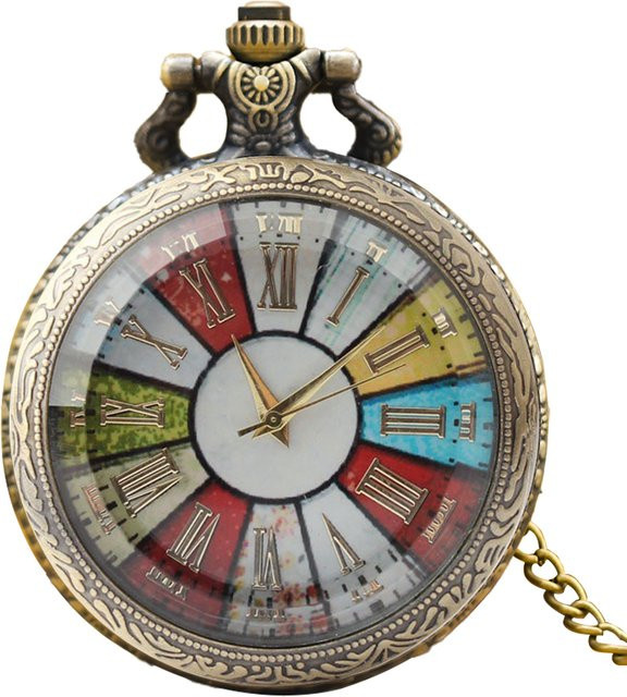 Wecin Gedenktaschenuhr, Quarz, Bronze, Unisex - Bild 1