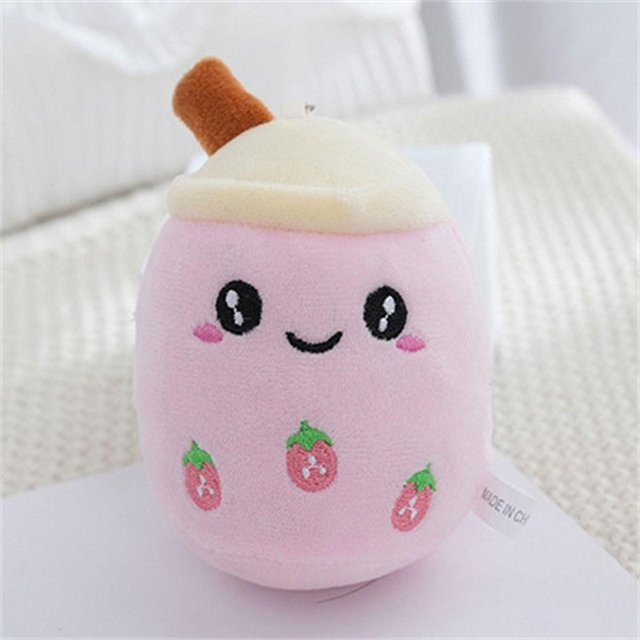 Schlüsselanhänger Plüsch Bubble Tea, rosa, Kinder - Bild 1