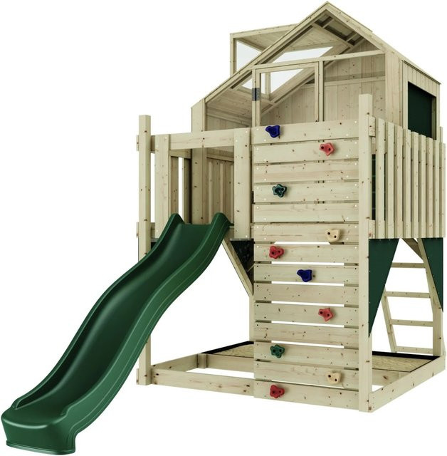 OutdoorToys Stelzenhaus Meteorit in Dunkelgrün aus Holz - Bild 1